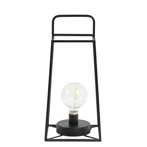 Lampe de table noir mat Fauve avec ampoule | Nostalux.fr