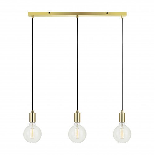 Suspension Sky Straight à(106335) 3 lumières laiton | Nostalux.fr