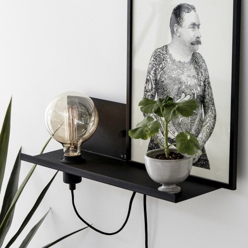 Applique murale noire avec station de charge USB Multi (106482) usages | Nostalux.fr Applique murale noire avec station de charge USB Multi (106482) usages | Nostalux.fr