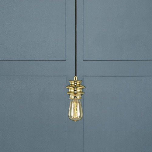 suspension, Fab, (406608) laiton, sur fil, noir, ampoule, E27