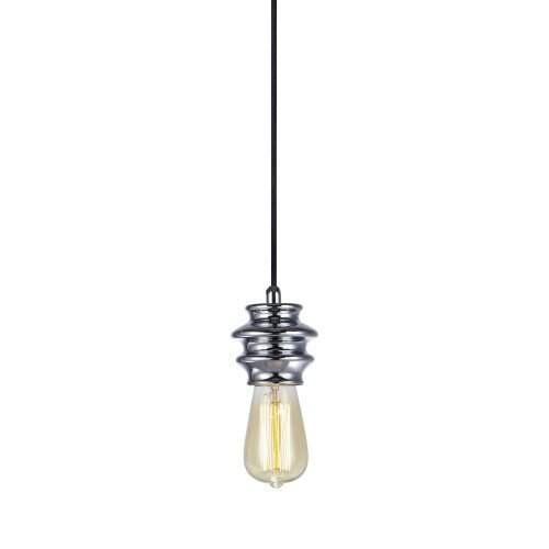 Suspension sur fil Fab chrome (106609) 1 ampoule | Nostalux.fr