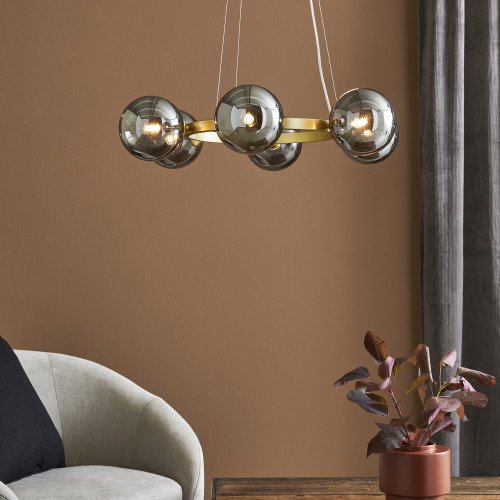 Suspension Circle dorée ronde design moderne intérieur