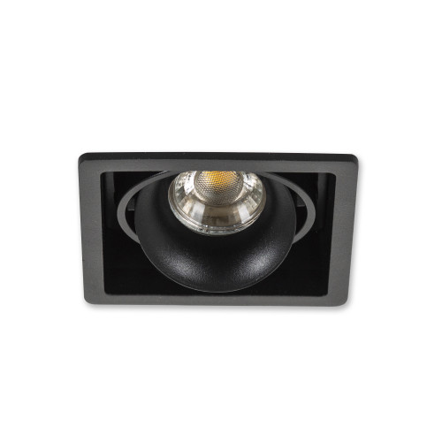 Spot de plafond Bjorn 1 (7666) noir carré orientable à encastrer | Nostalux.fr