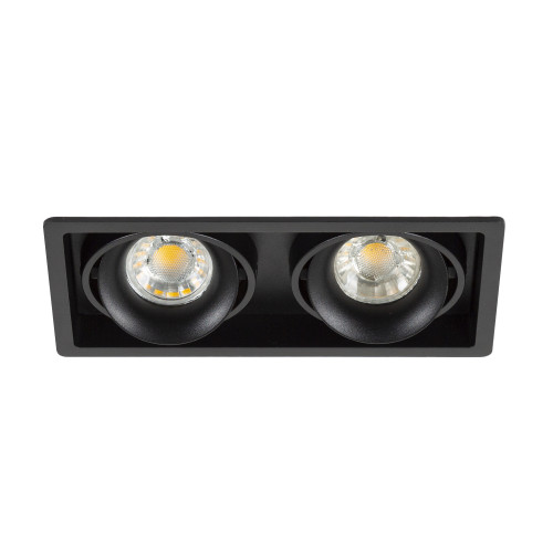 Set de 3 doubles spots encastrables Bjorn 2 (7668X3) noirs orientables| Nostalux.fr