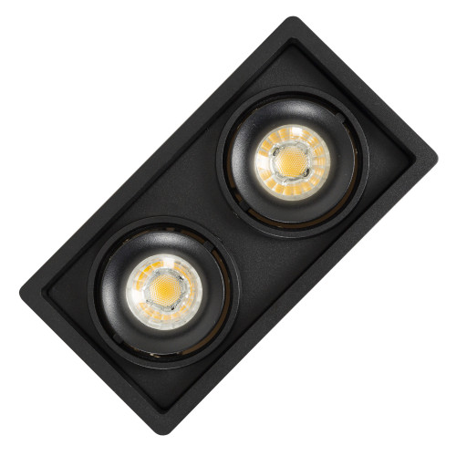 Set de 3 doubles spots encastrables Bjorn 2 (7668X3) noirs orientables| Nostalux.fr