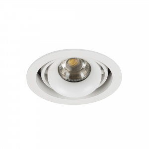 Spot de plafond Bjorn 1 (7669) rond blanc à encastrer orientable et rotatif | Nostalux.fr