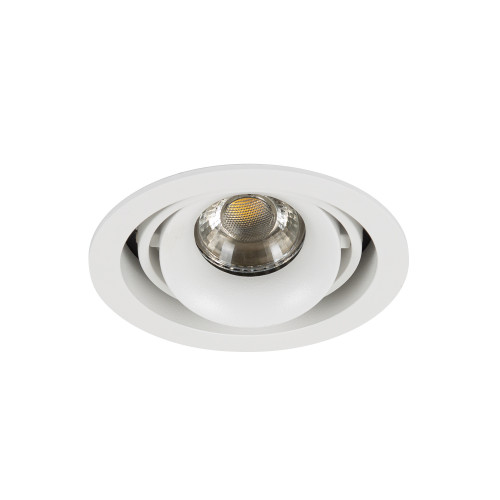 Spot de plafond Bjorn 1 (7669) rond blanc à encastrer orientable et rotatif | Nostalux.fr