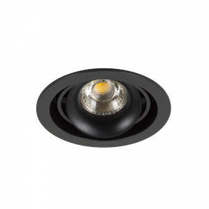 Spot de plafond rond noir Bjorn 1 (7670) orientable à encastrer | Nostalux.fr