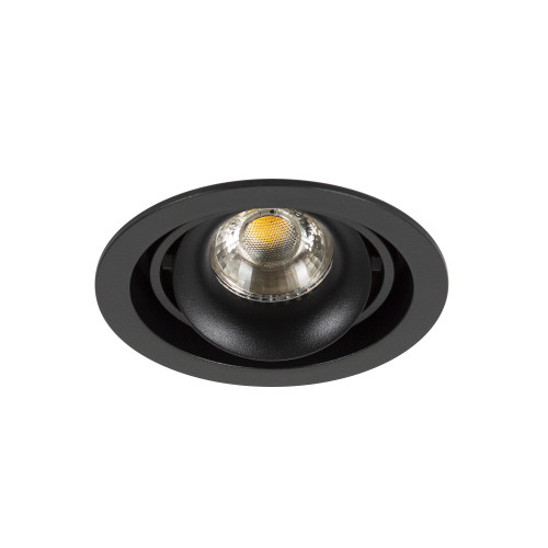 Spot de plafond rond noir Bjorn 1 (7670) orientable à encastrer | Nostalux.fr