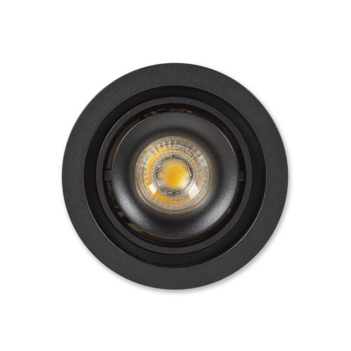 Spot de plafond rond noir Bjorn 1 (7670) orientable à encastrer | Nostalux.fr
