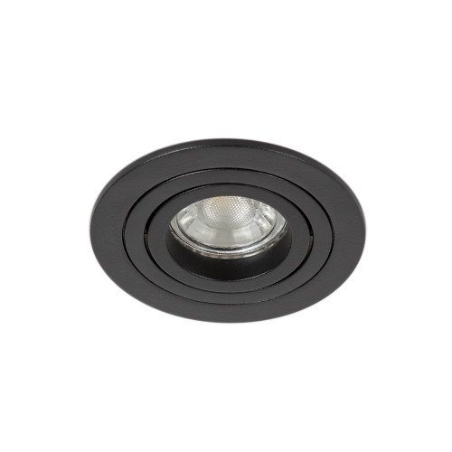 Set de dix spots encastrables Lune ronds noir mat | Nostalux.fr
