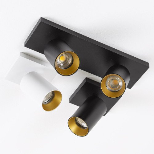 Spot blanc / or en saillie Mila 1 (7671) orientable| Nostalux.fr