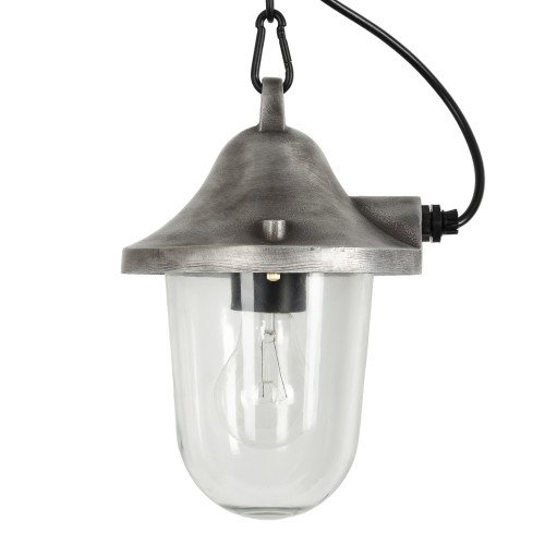 Lampe d'extérieur à chaîne Hull aluminium brut