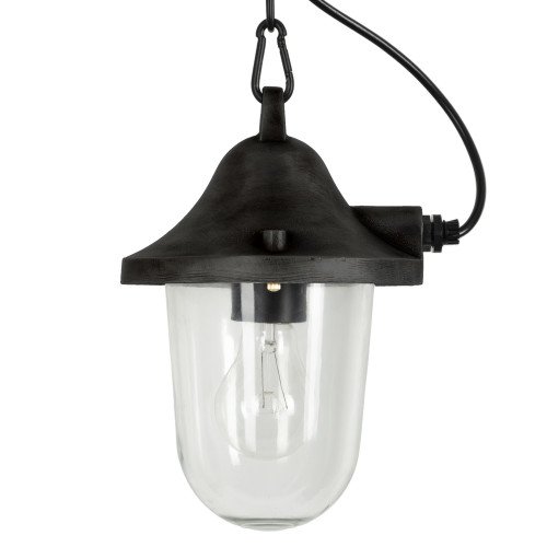 Lampe d'extérieur noire suspendue à chaîne modèle Hull  Lampe d'extérieur noire suspendue à chaîne modèle Hull