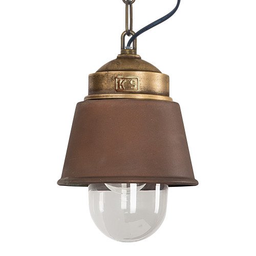 Suspension sur chaîne Kostas (6655) laiton cuivre bronze  de KS Lightng | Nostalux.fr