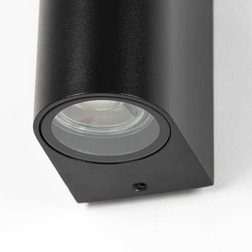 Spot mural Flash, up et downlighter, eclairage mural moderne, pour l'intérieur, marque KS Lighting, haute qualité, petit prix, équipé de 2 x un culot GU10, noir