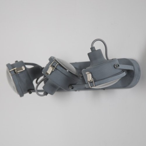 Satellite 3 gris - style industriel - spots en saillie (6843)  |  Nostalux.fr