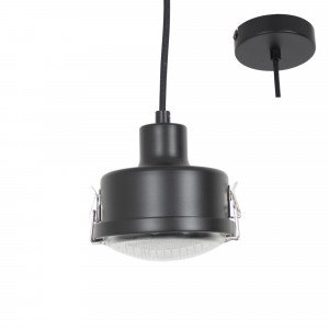 Lampe suspendue Satellite (6852) Noire - suspensions industrielles | Nostalux.fr