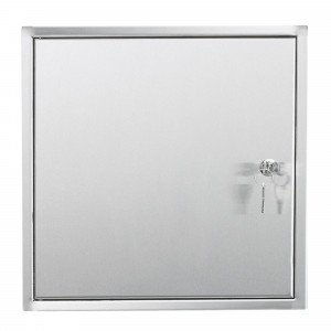 Porte de boîte aux lettres à encastrer dans cadre (1725) acier inoxydable