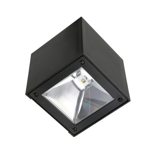 Applique murale LED Solar Cube noire carrée
