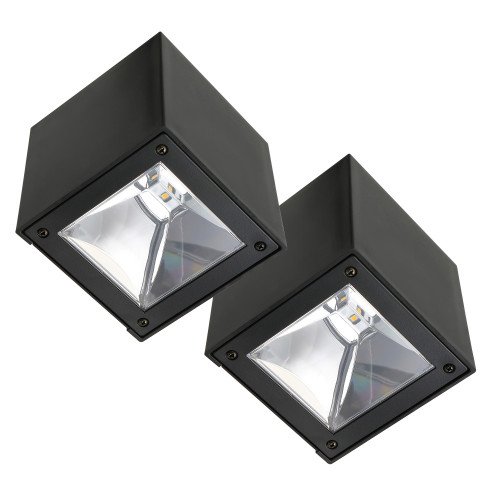 Lot de 2 spots LED Solar Cube noirs