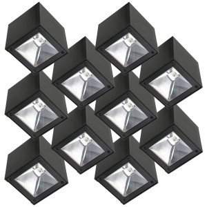 Set 10 spots cubes noirs LED Solar Cube 