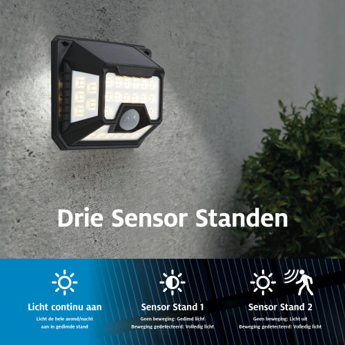Set de 2 appliques murales d'extérieur Solys S (7764) LED Solaire avec capteur  | Nostalux.fr 