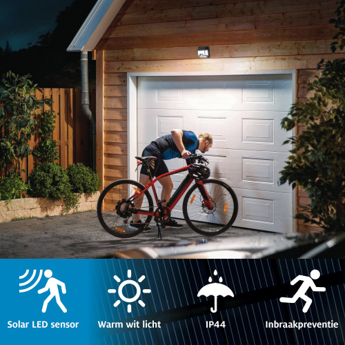 Set de 2 appliques murales d'extérieur Solys S (7764) LED Solaire avec capteur  | Nostalux.fr 