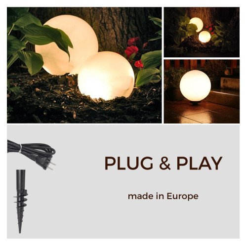 Boule de jardin lumineuse Ø 50 avec Smart WIFI LED | Nostalux.fr