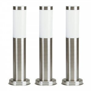 Set de 3 lampes de jardin Lech 3 en acier inoxydable de KS Lighting