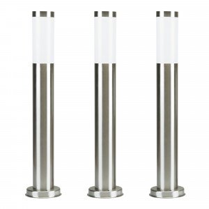 Set de 3 lampes de jardin Lech 2 (3x7029) acier inoxydable de KS Lighting