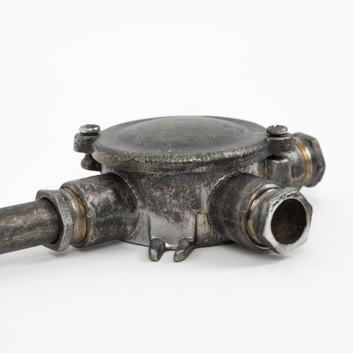 Boîte de jonction T style années 1930 en étain | Nostalux.fr