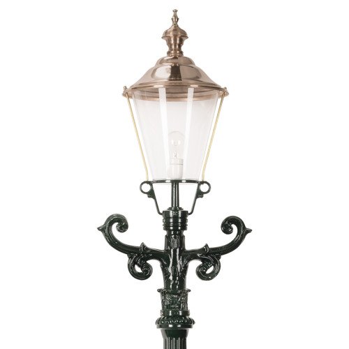 Lampadaire de jardin De Beemster (0606) avec lanterne ronde | Nostalux.fr 