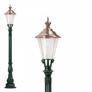 Lampadaire de jardin Winterberg avec lanterne ronde