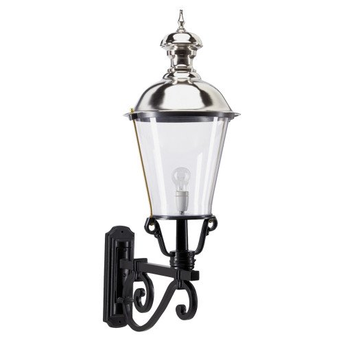 une lampe d'extérieur authentique  murale d'extérieur Notaris chrome XL | Nostalux.fr  