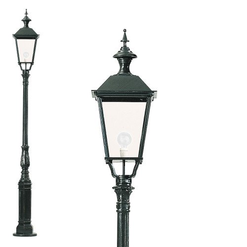 Lampadaire de jardin, de rue Dresden avec lanterne carrée
