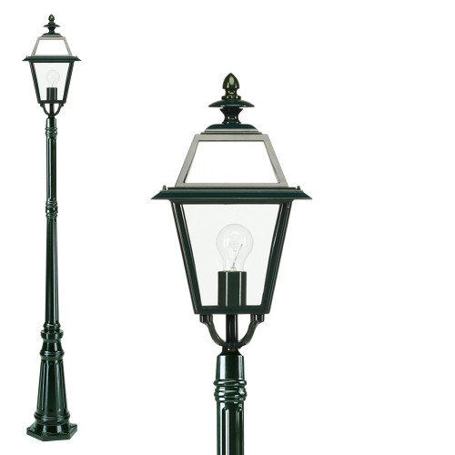 Lampadaire de jardin Maasbracht de KS Lighting avec lanterne carrée