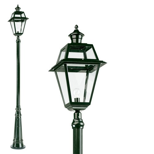 Lampadaire de jardin Maastricht avec lanterne carrée