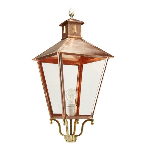 Lampadaire de jardin Holland L (5912-1450) avec lanterne 4 faces en cuivre rouge