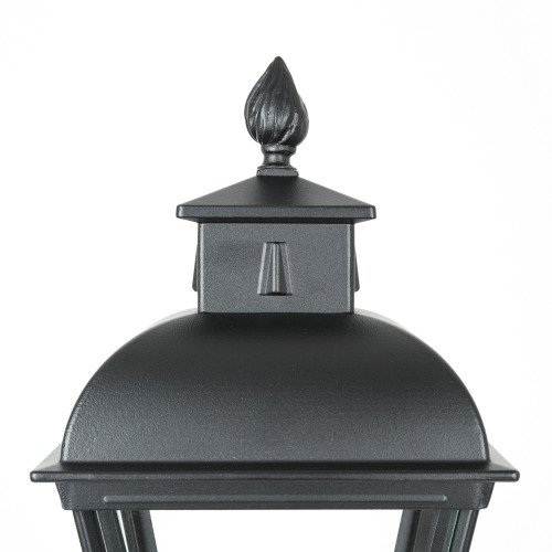 Vondel Pedestal lampe d'extérieur à piédestal en aluminium de couleur noire et de style champêtre classique