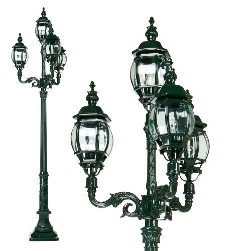 Lampadaire de jardin Rio (5020) 4 lanternes de KS Outdoor Lighting | Nostalux.fr