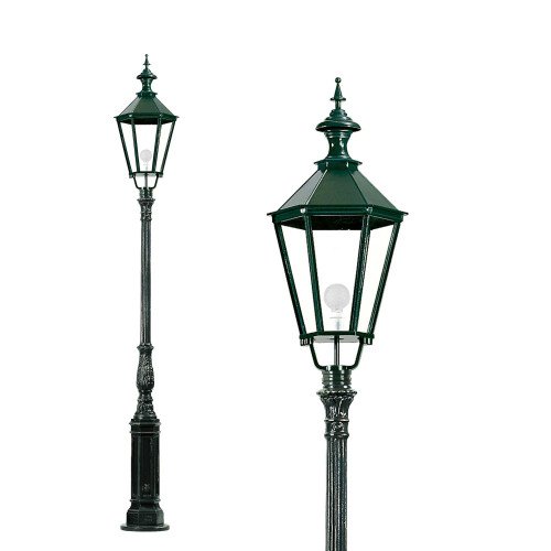 Lampadaire de jardin Innsbruck avec lanterne hexagonale de KS Lighting