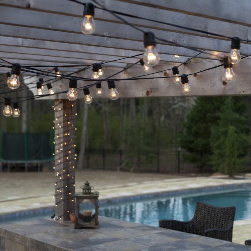 Guirlande lumineuse Patio 10 m (6861) verre transparent LED 12 culots | Nostalux.fr