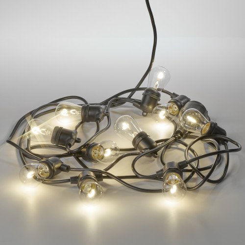 Guirlande lumineuse Patio 10 m (6861) verre transparent LED 12 culots | Nostalux.fr