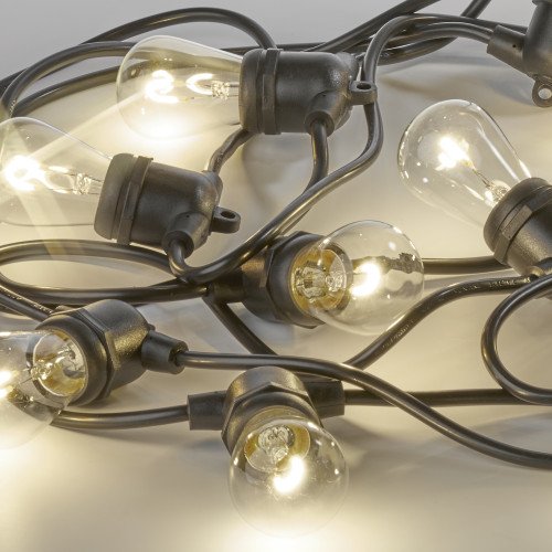 Guirlande lumineuse Patio 10 m (6861) verre transparent LED 12 culots | Nostalux.fr