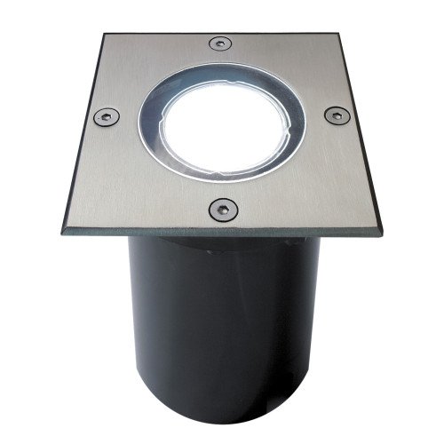 Spot au sol encastrable Ø11 carré inox avec capteur LED jour et nuit  
