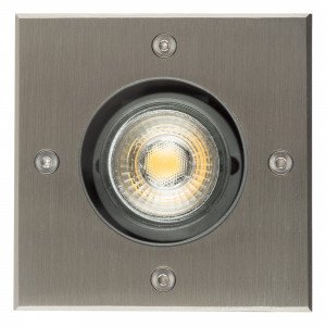 Spot au sol encastrable Ø11 carré inox avec capteur LED jour et nuit  