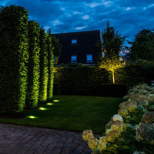 Set de 6 spots au sol noirs ronds Ø11 encastrables LED 