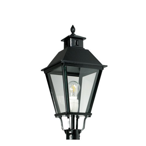 Lanterne carrée (1496) K9B en aluminium de KS Lighting. Abat-jour, poteaux et supports.
