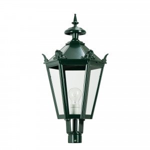 Lanterne hexagonale K7A + couronne éclairage d'extérieur - abat-jour, poteaux, supports